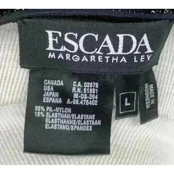 EUC Escada black sequins top sz L - Picture 2 of 10